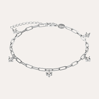 Pulsera de plata con circonia cubica