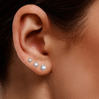 Silver earrings with Cubic Zirconia